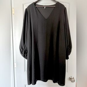 Maurices 4X Textured Blouse Sleeves Black Dress